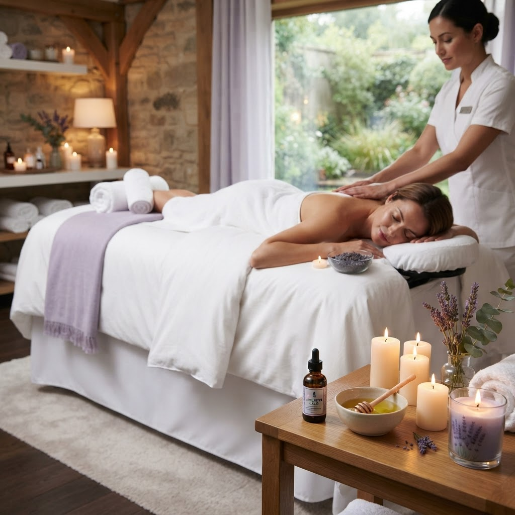 Spa and wellness lavender products